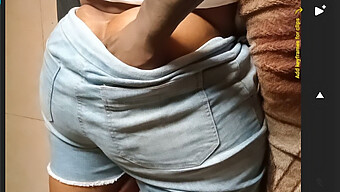 My Curvy Girlfriend In Booty Shorts Gets A Close-Up Massage And Fingering