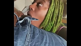 Ebony Beauty Pleases Her Man With Oral Skills During Work Call