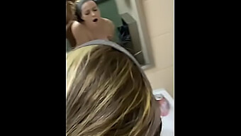 Bathroom Babe Gets Dirty And Creampied In Public