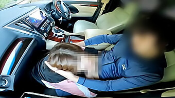 Japanese Wife Cheats On Husband With Lover In Car