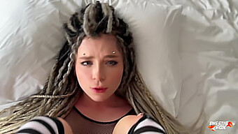 Stunning Alternative Babe With Dreads And Piercings Gives Deepthroat Blowjobs, Experiences Rough Sex, And Swallows Cum