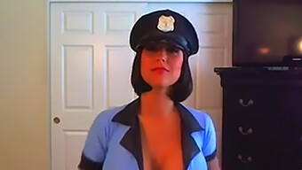 Big-Boobed Policewoman'S Solo Play With Sex Toys