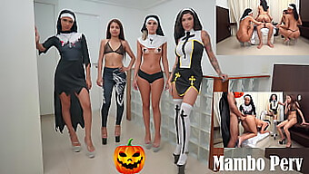 Four Naughty Nuns Engage In A Sinful Ritual And Reverse Gangbang With A Black Man (Ob230)