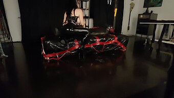 Cock Bondage: Slave Worships Machine And Latex