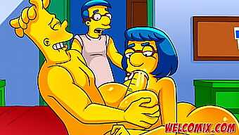 Bart Jebe Zrelo Žensko V Simptoons Simpsons Porno Filmu