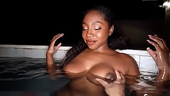 Natural Tits And Big Ass Gets Fucked By The Pool