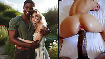 Interracial 3d-Video Av Min Fantastiske Blonde Kone Som Nyter Sin Nye Elskers Imponerende Gave!