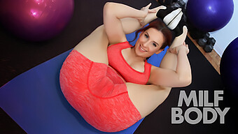 Fitness Coach Mounts Dildo On Exercise Ball For Kelly Caprice'S Intense Workout