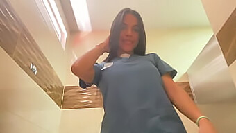 Marianamx'S Naughty Hospital Bathroom Encounter With Self-Pleasure And Ejaculation