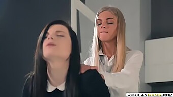 Steamy Lesbian Encounter With Dildo And Toe Rings